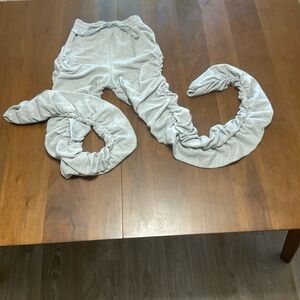 Fashion Nova Gray Ruched Track Pants